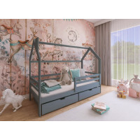Detská domčeková posteľ LILIE so šuplíkmi - 200x90 cm