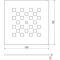 Kovová krytka odtoku do sprchovej vaničky Mexen Stone+ - čierna matná, 44910070