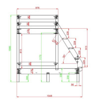 Detská poschodová posteľ z masívu s rozšíreným spodným lôžkom KUBA - 200x90/140 cm - prírodná