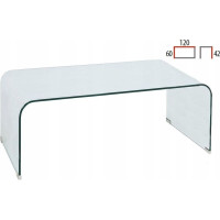 Konferenčný stolík PRIAM A - 120x60x42 cm - sklo
