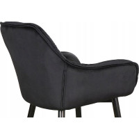 Barová stolička CHERRY H-1 Velvet - čierna