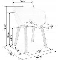 Jedálenská stolička EGO - biela/dub