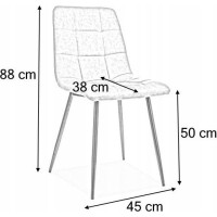 Jedálenská stolička LOOK - šedá ekokoža/čierna