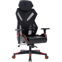 Herná stolička REVOLT - čierna / červená