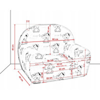 Detské kresielko AFRICKÉ ZVIERATÁ - šedé