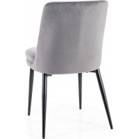 Jedálenská stolička KAYLA Velvet - šedá / čierna