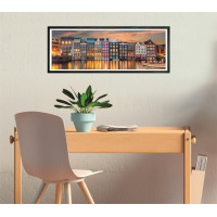 CLEMENTONI Panoramatické puzzle Žiarivý Amsterdam 1000 dielikov