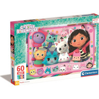 CLEMENTONI Puzzle Gábinin kúzelný domček: Gábi a mačičky MAXI 60 dielikov
