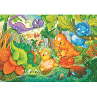 CLEMENTONI Puzzle Šťastná oáza dinosaurov MAXI 24 dielikov