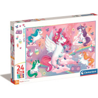 CLEMENTONI Puzzle Veselí jednorožci MAXI 24 dielikov