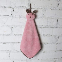 Detský uterák PICCOLO Králiček 30x30 cm - svetlo ružový
