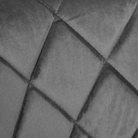 Barová stolička CYDRO VELVET - šedá/chróm