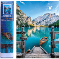 Norimpex Diamantové maľovanie Horské jazero 30x40 cm