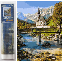 Norimpex Diamantové maľovanie Kostol v Ramsau 30x40 cm