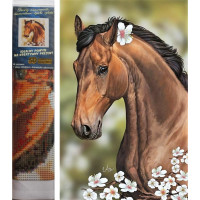 Norimpex Diamantové maľovanie Kôň s kvetinami 30x40 cm