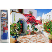 Norimpex Diamantové maľovanie Kvetinová ulička 30x40 cm