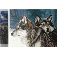 Norimpex Diamantové maľovanie Vlci v zime 30x40 cm