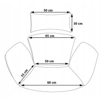 Sedací vankúš PRIMA do závesného hojdacieho kresla - grafitový