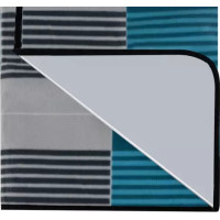 Plážová/Pikniková deka 200x200 cm - modrá/sivá