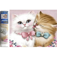 Norimpex Diamantové maľovanie Zamilované mačky 30x40 cm