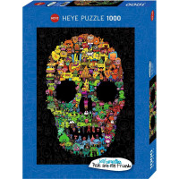 HEYE Puzzle Pens are my Friends: Doodle Skull 1000 dielikov