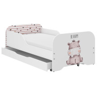 Detská posteľ KIM - SAFARI HROŠÍK 140x70 cm + MATRAC