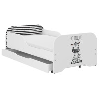 Detská posteľ KIM - SAFARI ZEBRA 140x70 cm + MATRAC