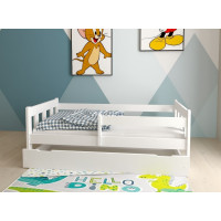 Detská posteľ z masívu borovice MAJA - 200x90 cm - biela