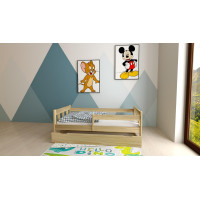 Detská posteľ z masívu borovice MAJA - 200x90 cm - prírodná