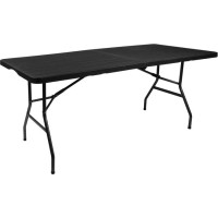 Skladací záhradný stôl 180 cm - čierny