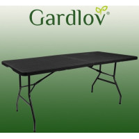 Skladací záhradný stôl 180 cm - čierny
