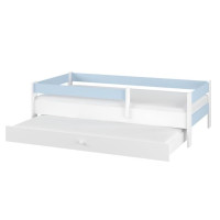 Detská posteľ SIMPLE s prístelkou - modrá - 180x80 cm