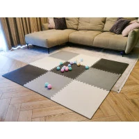 KIK Penové puzzle Odtiene šedej s okrajmi IV. (58x58)