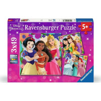 RAVENSBURGER Puzzle Disney: Princezné z rozprávok 3x49 dielikov