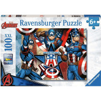 RAVENSBURGER Puzzle Marvel: Kapitán Amerika XXL 100 dielikov