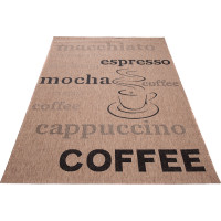 Sisalový PP koberec COFFEE - hnedý/čierny