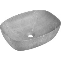 Keramické umývadlo ANIČKA - šedé - imitácia kameňa