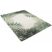 Sisalový koberec JUNGLE frame - zelený/krémový