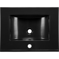Keramické umývadlo LAVA BLACK 80 cm DP - čierne matné