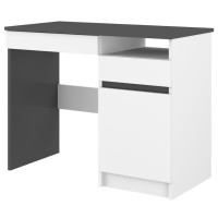 Detský písací stôl N40 - BEZ MOTÍVU - biely/tmavo šedý