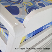 Detská domčeková posteľ z masívu borovice JASPER so šuplíkmi a prístelkou - 200x90 cm - biela/antracit