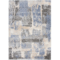 Kusový koberec Shaggy VERSAY Sample - modrý/sivý