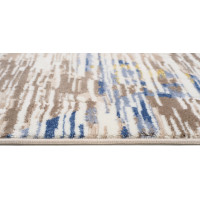 Kusový koberec ASTHANE Fragments - biely/tmavomodrý/hnedý