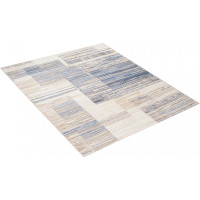 Kusový koberec ASTHANE Ply - biely/tmavomodrý/hnedý