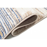 Kusový koberec ASTHANE Ply - biely/tmavomodrý/hnedý
