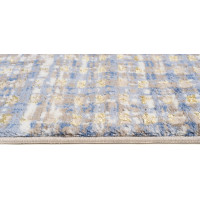Kusový koberec ASTHANE Texture - biely/tmavo modrý/hnedý