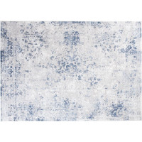 Kusový koberec SKY Frame - sivý/modrý