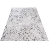 Kusový koberec SKY Net - šedý/tmavo šedý