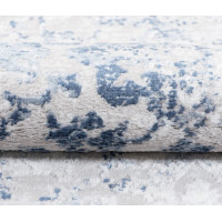 Kusový koberec SKY Frame - sivý/modrý