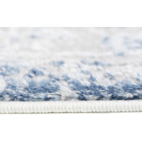 Kusový koberec SKY Frame - sivý/modrý